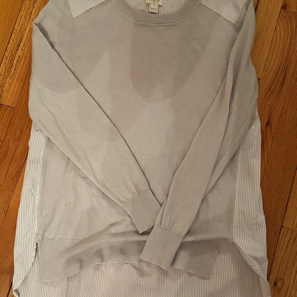 J. Crew Light Gray Crewneck Sweater